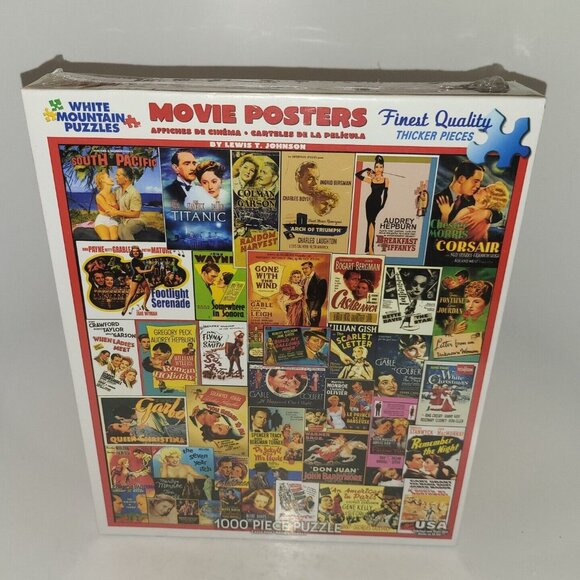 White Mountain Classic Movie Posters Puzzle - 1000 Pieces - #1052 Titanic Gable - Picture 1 of 6